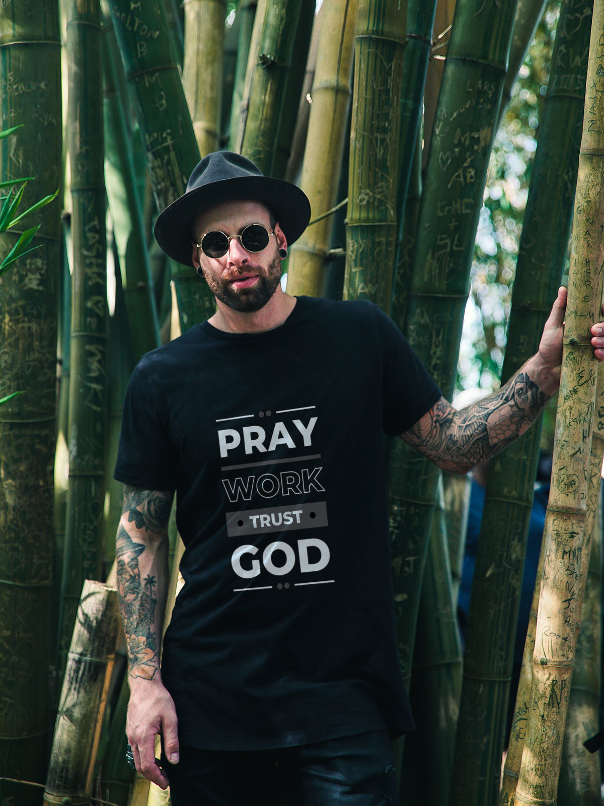 Pray Work Trust God T-Shirt
