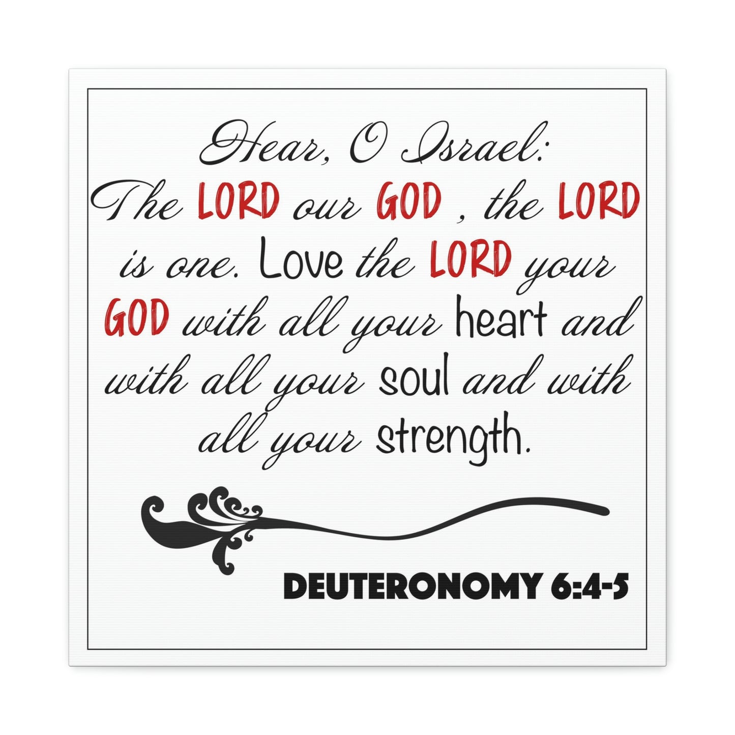 Deuteronomy 6:4-5 Canvas